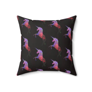 Whimsical Unicorn Print Pillow