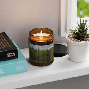 Nature-Inspired Scented Soy Candle - Multi-Size Amber Jar