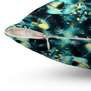 Ocean Animals Square Pillow - Cozy Decorative Cushion for Home Decor