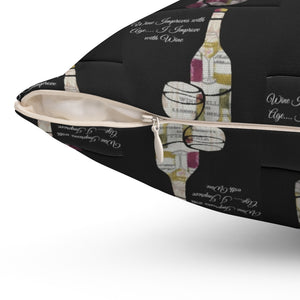 Wine Lover's Decorative Pillow - Perfect Gift for Celebrations & Cozy Evenings