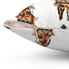 Load image into Gallery viewer, Bohemian Square Pillow with Patriotic Cowboy Design
