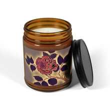 Load image into Gallery viewer, Digital Rose Scented Soy Candle in Amber Jar - Perfect Gift for Romantic Occasions

