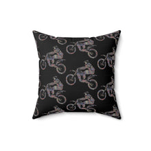 Load image into Gallery viewer, Motorcycle Rider Square Pillow – Cozy Décor for Bike Enthusiasts
