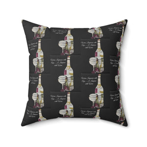 Wine Lover's Decorative Pillow - Perfect Gift for Celebrations & Cozy Evenings