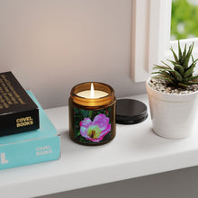 Load image into Gallery viewer, Bee Scented Soy Candle - Amber Jar, Floral Aroma for Relaxation
