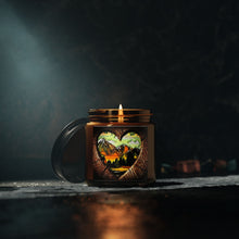 Load image into Gallery viewer, Heartfelt Sunset Scented Soy Candle - Eco-Friendly Amber Jar
