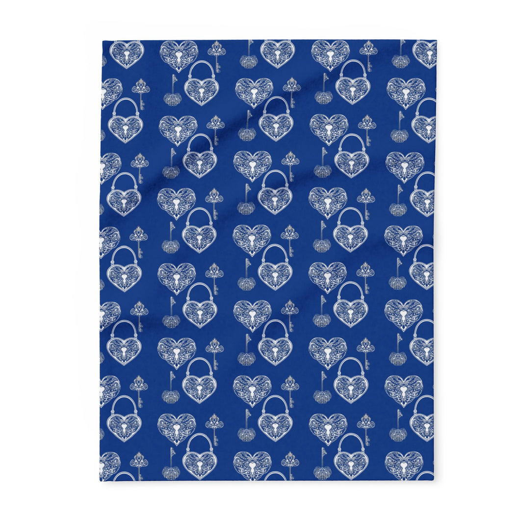 Cozy Heart Pattern Fleece Blanket - Perfect Gift for Loved Ones