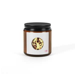 Wolf Spirit Scented Soy Candle - Eco-Friendly Amber Jar, Multi-Size