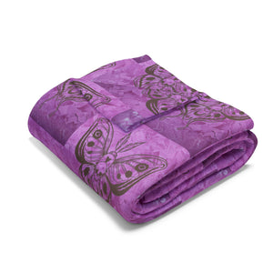 Butterfly Skull Pattern Arctic Fleece Blanket - Cozy Home Decor