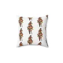 Load image into Gallery viewer, Bohemian Square Pillow with Patriotic Cowboy Design
