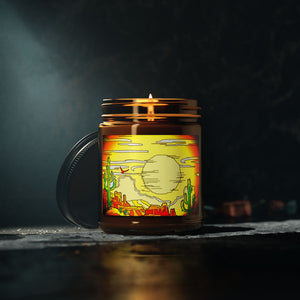 Desert Sunset Scented Soy Candle - Amber Jar, Multi-Size