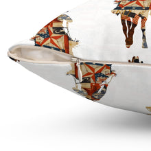 Load image into Gallery viewer, Bohemian Square Pillow with Patriotic Cowboy Design
