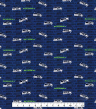Load image into Gallery viewer, Handmade Valance or Curtain Panel Seahawks Mini
