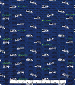 Handmade Valance or Curtain Panel Seahawks Mini