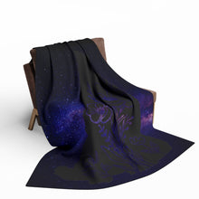 Load image into Gallery viewer, Cosmic Bear Arctic Fleece Blanket - Cozy Starry Night Throw for Home Decor and Gifts

