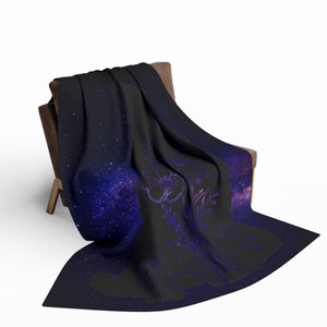 Cosmic Bear Arctic Fleece Blanket - Cozy Starry Night Throw for Home Decor and Gifts