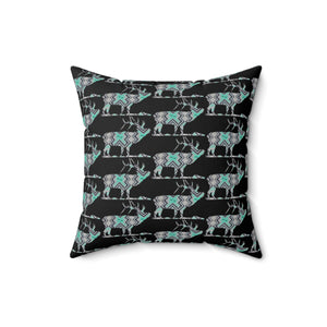 Decorative Elk Print Pillow for Cozy Rustic Decor