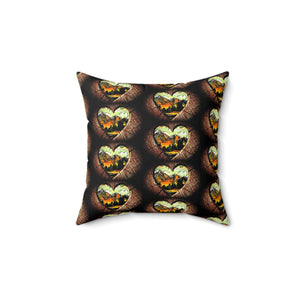 Nature-Inspired Heart Pillow | Cozy Home Decor