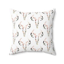 Load image into Gallery viewer, Rustic Skull Print Square Pillow - Bohemian Home Decor
