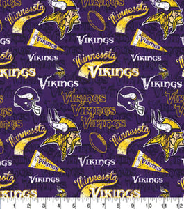Handmade Valance or Curtain Panel Vikings Retro