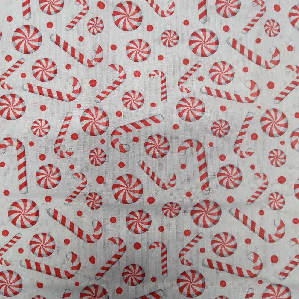 Candy Canes Cotton - 1/2 Yard Precut
