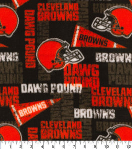 Browns Retro Fleece Fabric