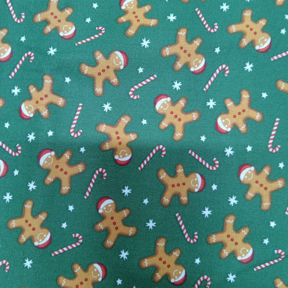 Gingerbreadmen Cotton Fabric