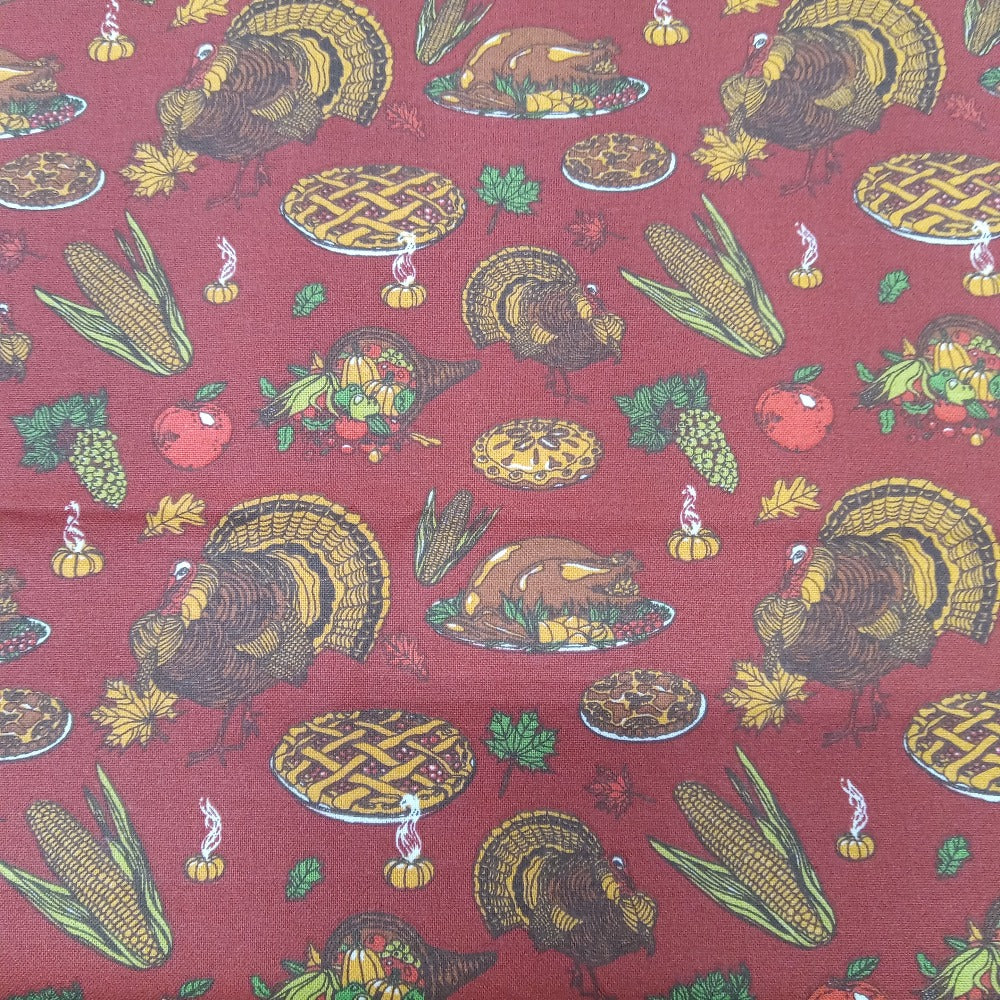 Thanksgiving Dinner Cotton Fabric
