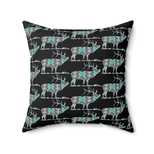 Decorative Elk Print Pillow for Cozy Rustic Decor