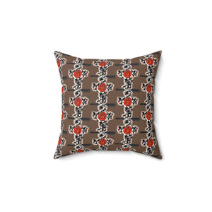 Cross With Rose Square Pillow - Cozy Home Decor Accent