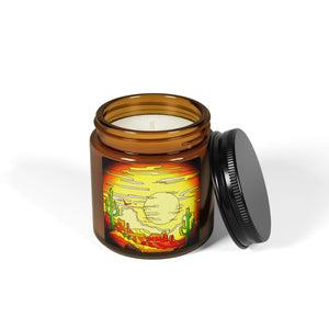 Desert Sunset Scented Soy Candle - Amber Jar, Multi-Size