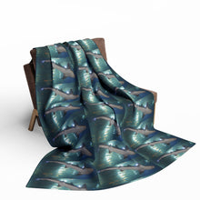 Load image into Gallery viewer, Shark Pattern Arctic Fleece Blanket – Cozy Ocean-Themed Decor for Shark Lovers
