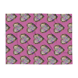 Cozy Heart Pattern Arctic Fleece Blanket - Perfect Gift For Any Occasion