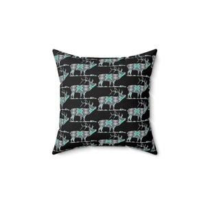 Decorative Elk Print Pillow for Cozy Rustic Decor