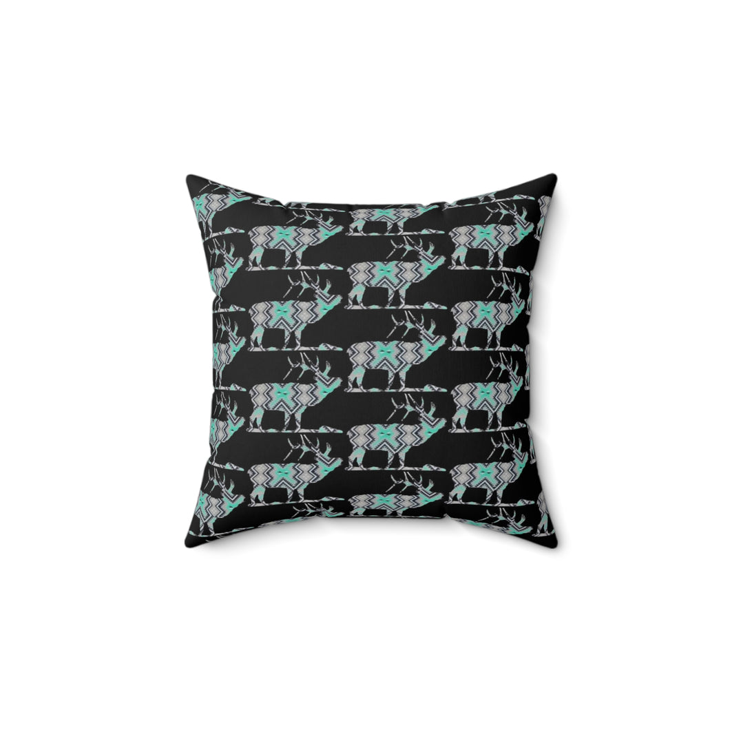 Decorative Elk Print Pillow for Cozy Rustic Decor