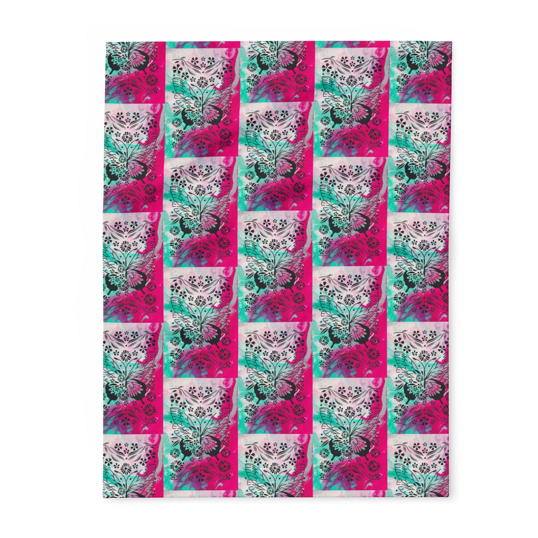 Vibrant Butterfly Arctic Fleece Blanket - Cozy Home Decor for All Seasons