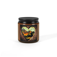 Load image into Gallery viewer, Heartfelt Sunset Scented Soy Candle - Eco-Friendly Amber Jar
