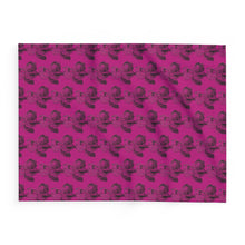 Load image into Gallery viewer, Cozy Arctic Fleece Blanket with Vibrant Pink Floral Design
