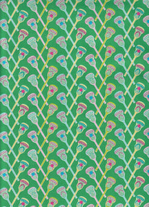 Lacrosse Green Cotton Fabric