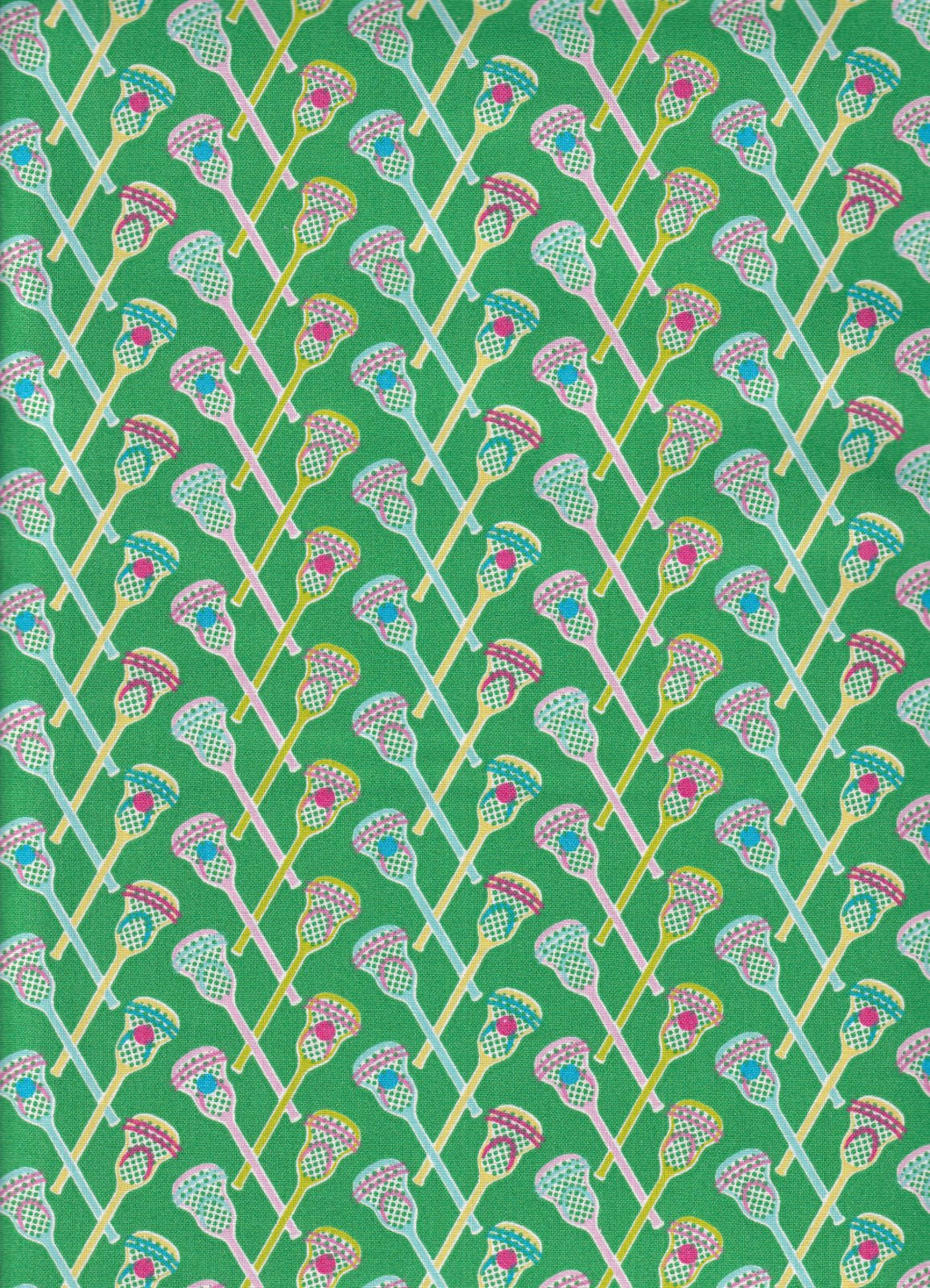 Lacrosse Green Cotton Fabric