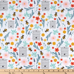Bee Happy Calico Cotton Fabric