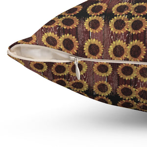Bohemian Sunflower Throw Pillow - Cozy Home Decor