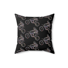 Load image into Gallery viewer, Motorcycle Rider Square Pillow – Cozy Décor for Bike Enthusiasts

