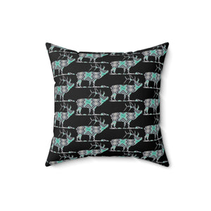 Decorative Elk Print Pillow for Cozy Rustic Decor