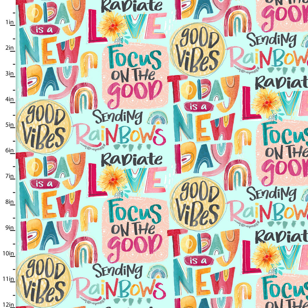 Handmade Placemat Or Table Runner Good Vibes Words