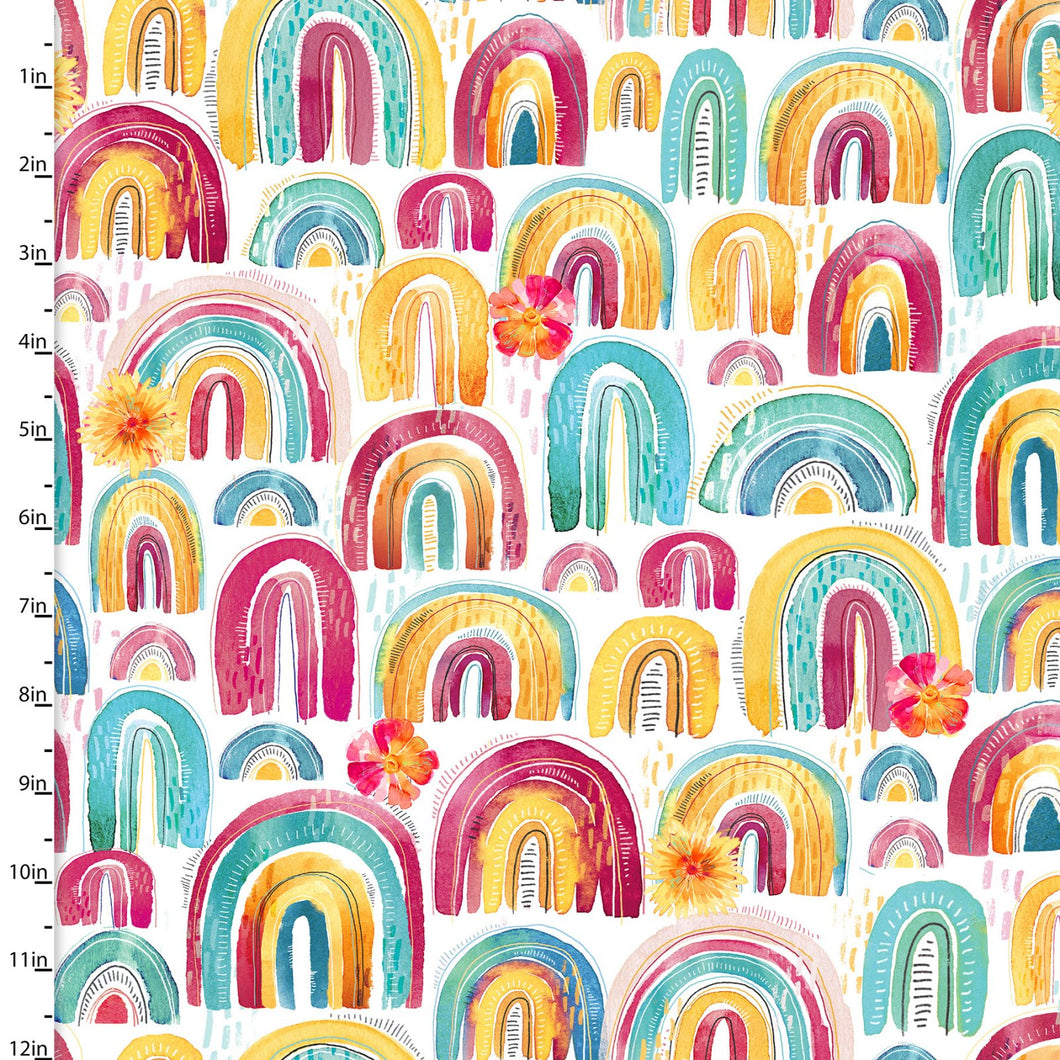 Handmade Placemat Or Table Runner Good Vibes Rainbows