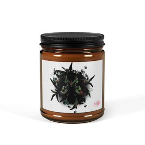Butterfly Scented Soy Candle - Eco-Friendly Amber Jar