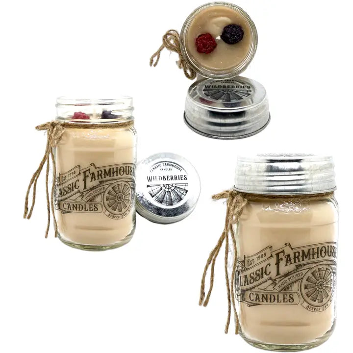 Wildberries 14 oz Mason Jar Candle