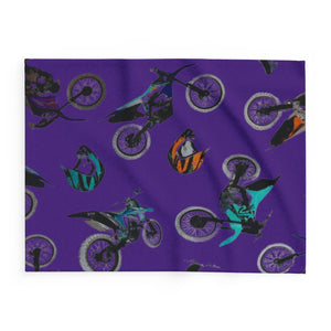 Vibrant Motorcycle Fleece Blanket - Cozy Throw for Bikers, Riders, Gifts, Home Decor, Kids' Room