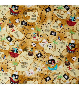 Handmade Placemat Or Table Runner Pirate Map